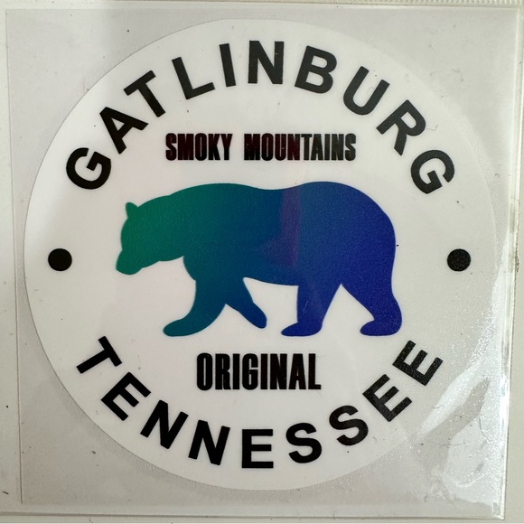 Sticker Cabana Gatlinburg Tennessee Smoky Mountains Original w/Bear 4x4” Sticker - Picture 1 of 2